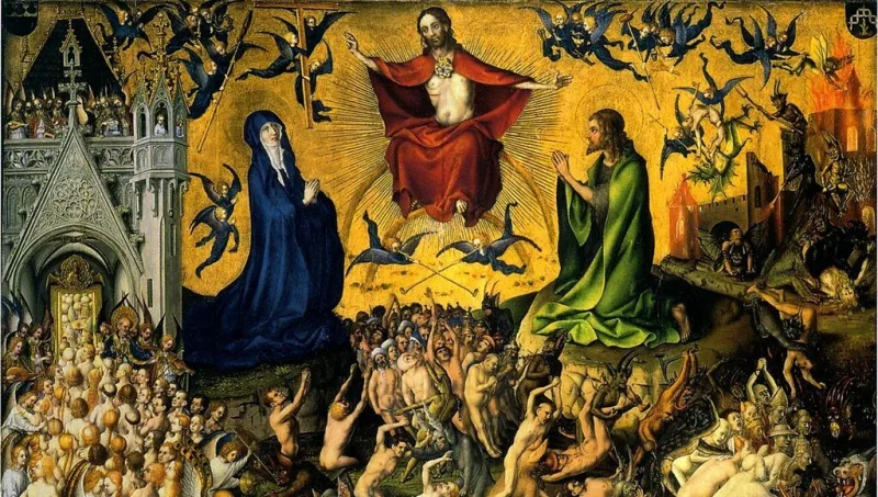 Nuestra Señora consuela a las pobres Almas del Purgatorio