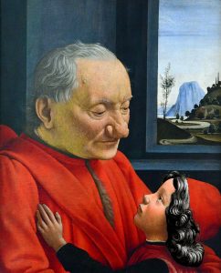 An Old Man and his Grandson Ghirlandaio 1491 - Un cuento de Navidad