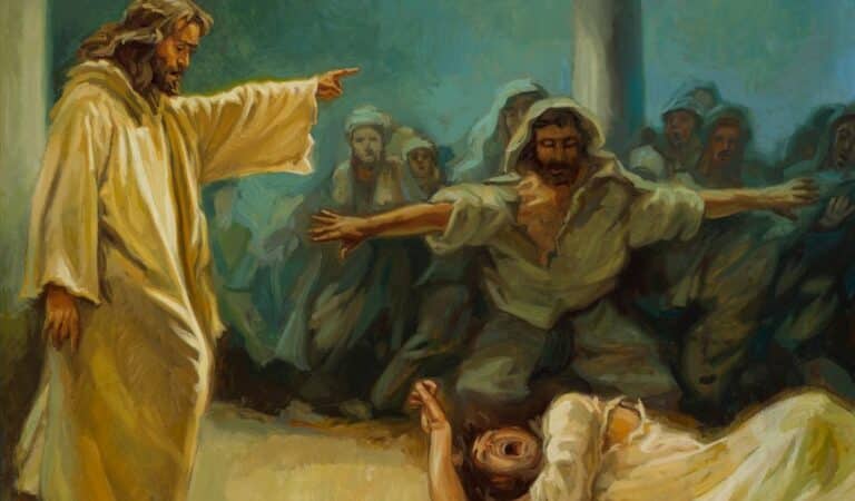 Cristo vence al demonio con la humildad