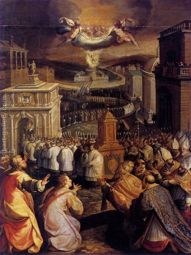 San gregorio Magno procesion - San Gregorio Magno y la peste de su tiempo