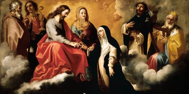 Santa Catalina Matrimonio mistico - Confidentes del Sagrado Corazón de Jesús: Santa Catalina de Siena