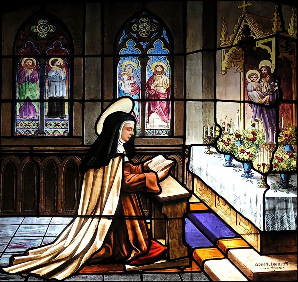 Teressa de Avila San Jose y la Virgen 2 - San José, maestro de la vida interior, guía de santos